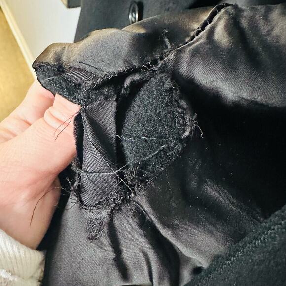 Vintage Sterling Lindner Black Oversized Three Button Cashmere Mink Coat Size XL - Picture 13 of 13